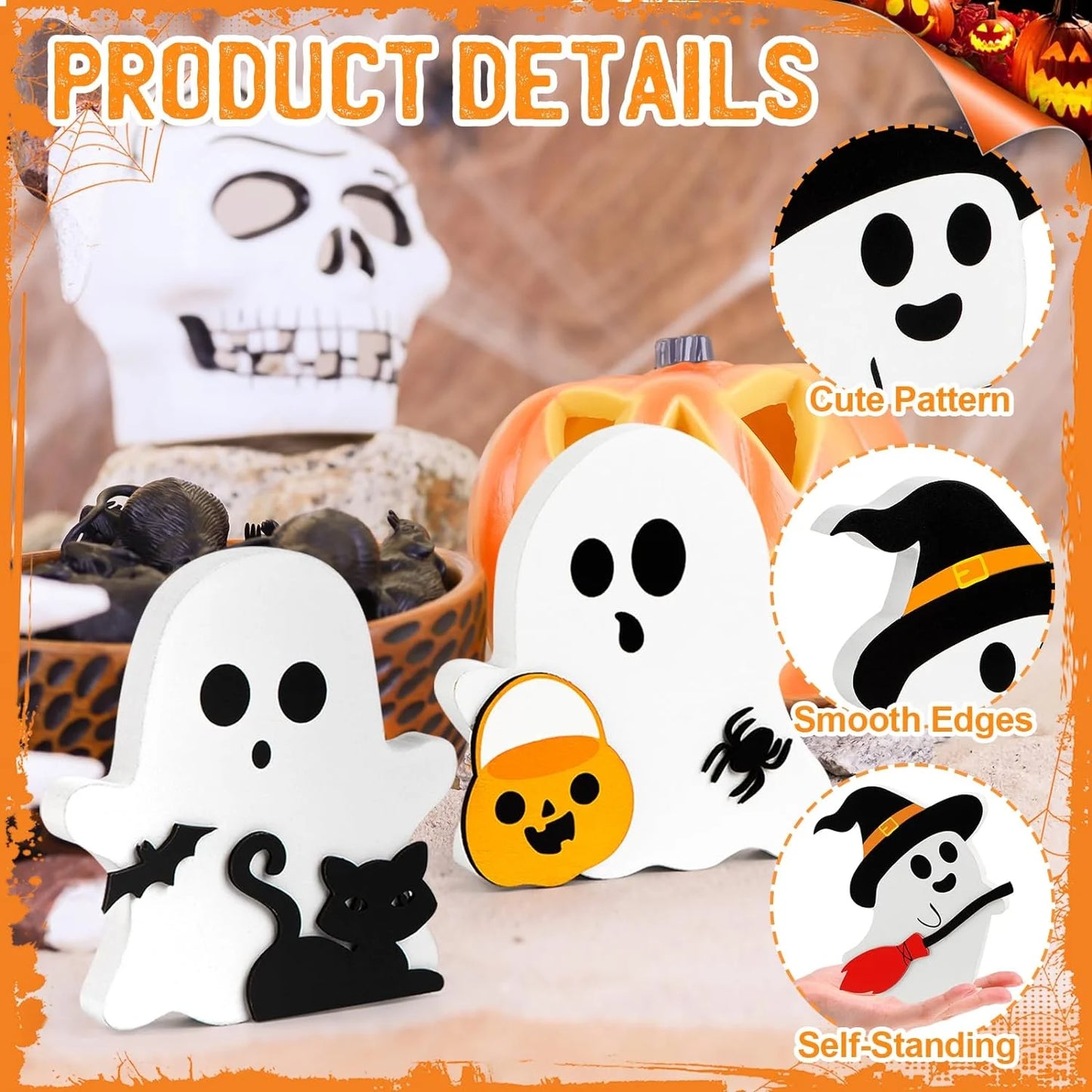 Halloween Decorations Indoor Halloween Tabletop Decor Centerpieces Rustic Farmhouse Halloween Decorations for Home