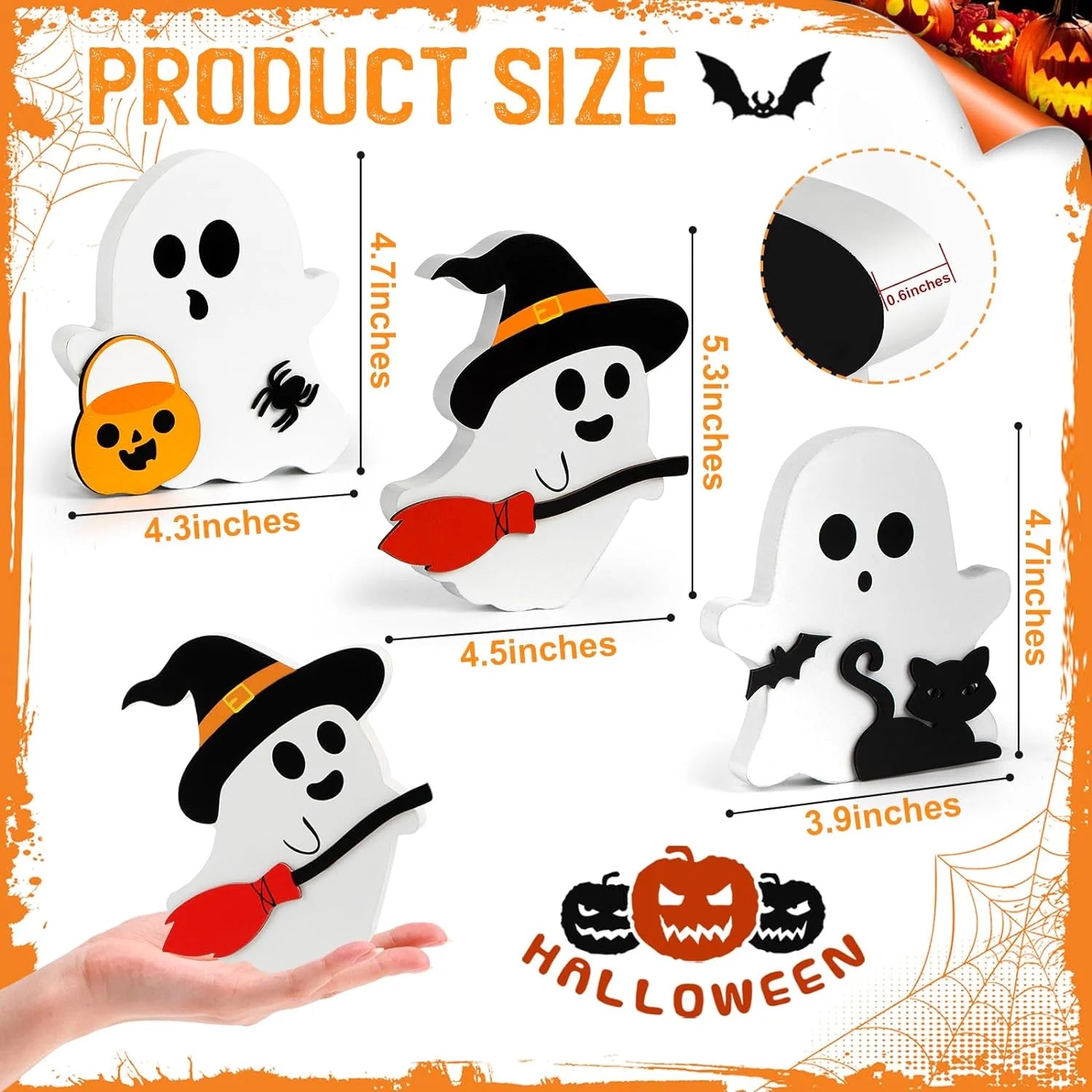 Halloween Decorations Indoor Halloween Tabletop Decor Centerpieces Rustic Farmhouse Halloween Decorations for Home